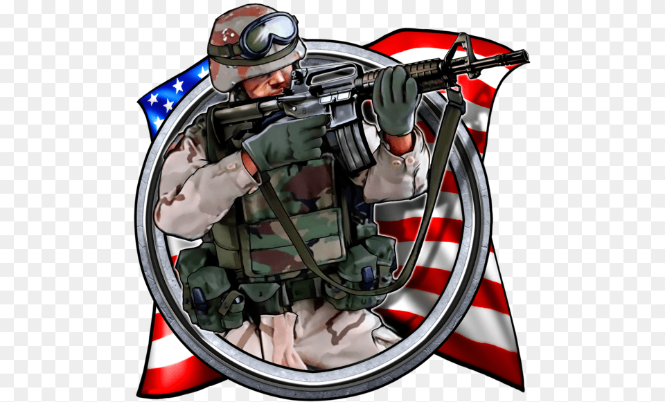 American Soldier T Shirt B Tirecoverpro American Solider Military With Rifle And, Weapon, Firearm, Gun, Person Png