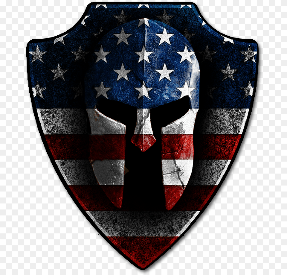 American Spartan Helmet Decal Thin Blue Line Spartan Helmet, Armor, Shield Png Image