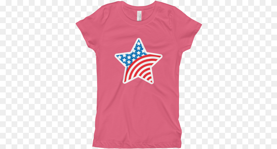American Star Girl39s T Shirt Shirt Girl, Clothing, T-shirt, Star Symbol, Symbol Free Png