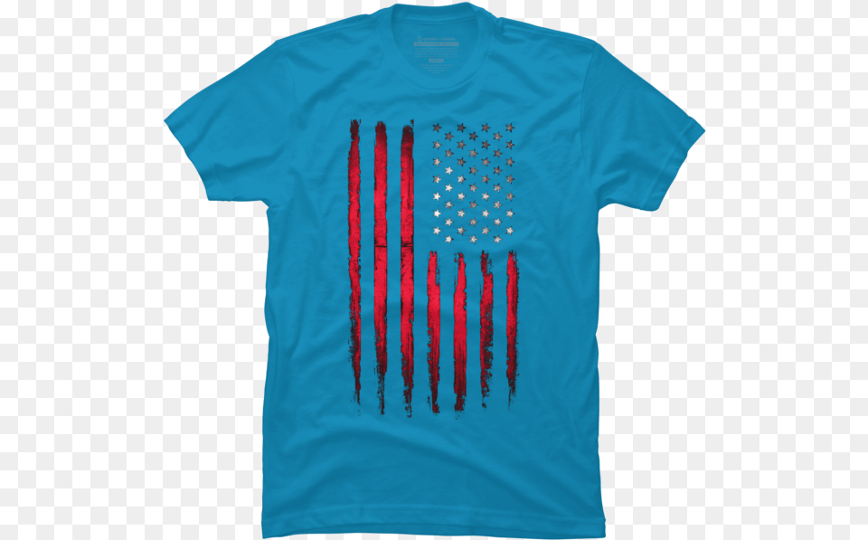 American Stars And Stripes Flag Grunge Active Shirt, Clothing, T-shirt Free Png
