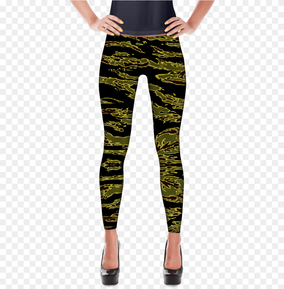 American Tiger Stripe Camo All Over Leggings Legging Crossfit, Clothing, Pants, Military, Military Uniform Free Transparent Png