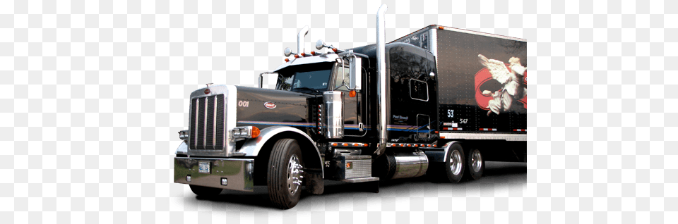 American Truck Black Sideview, Trailer Truck, Transportation, Vehicle Png