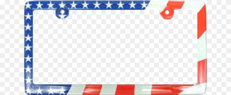 American Usa Flag Plastic License Plate Frame, Fence, Blackboard Free Transparent Png