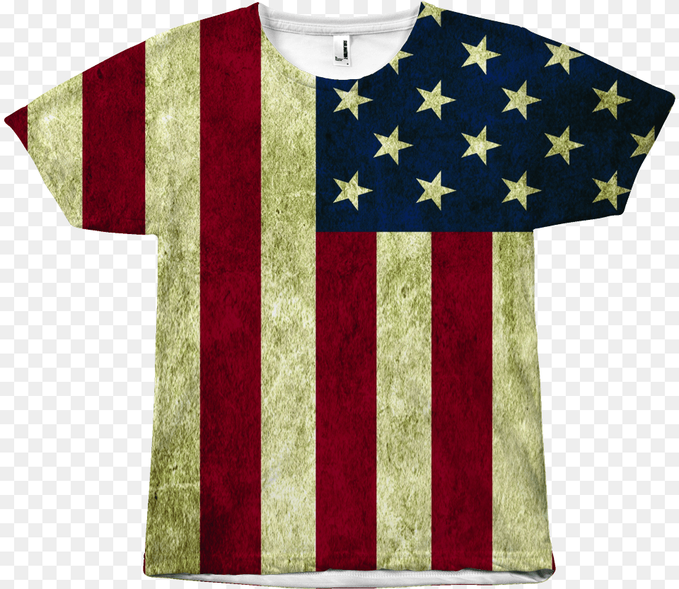 American Vertical T Shirt Usa Flag, Clothing, T-shirt, American Flag Png Image