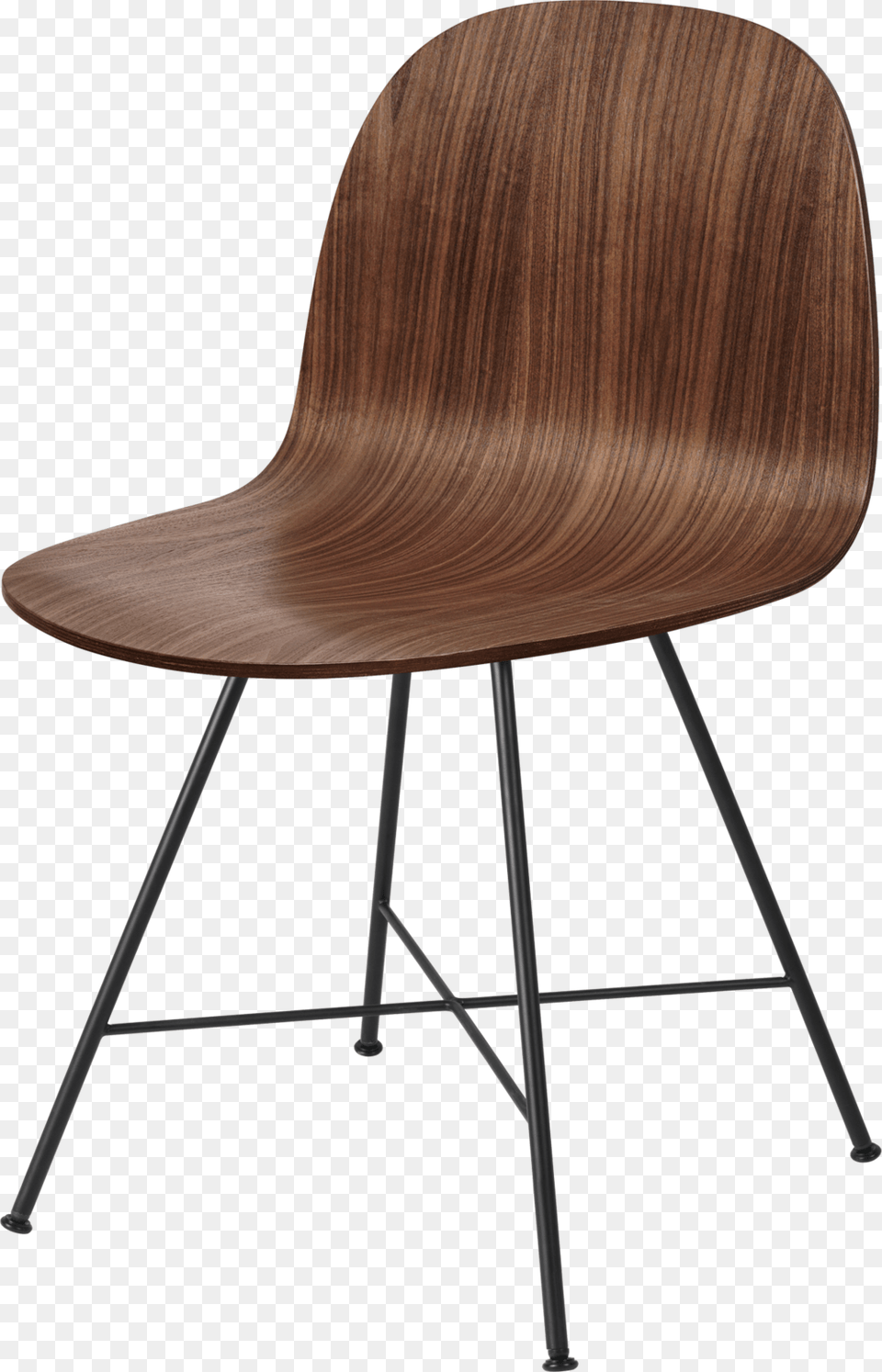 American Walnut Gubi 2d Chair, Furniture, Plywood, Wood Free Png Download