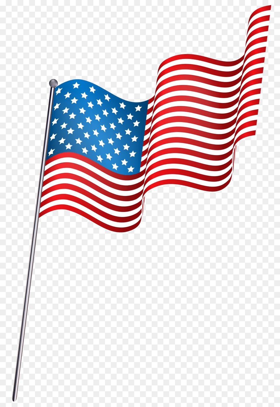 American Waving Flag Clip, American Flag Free Png