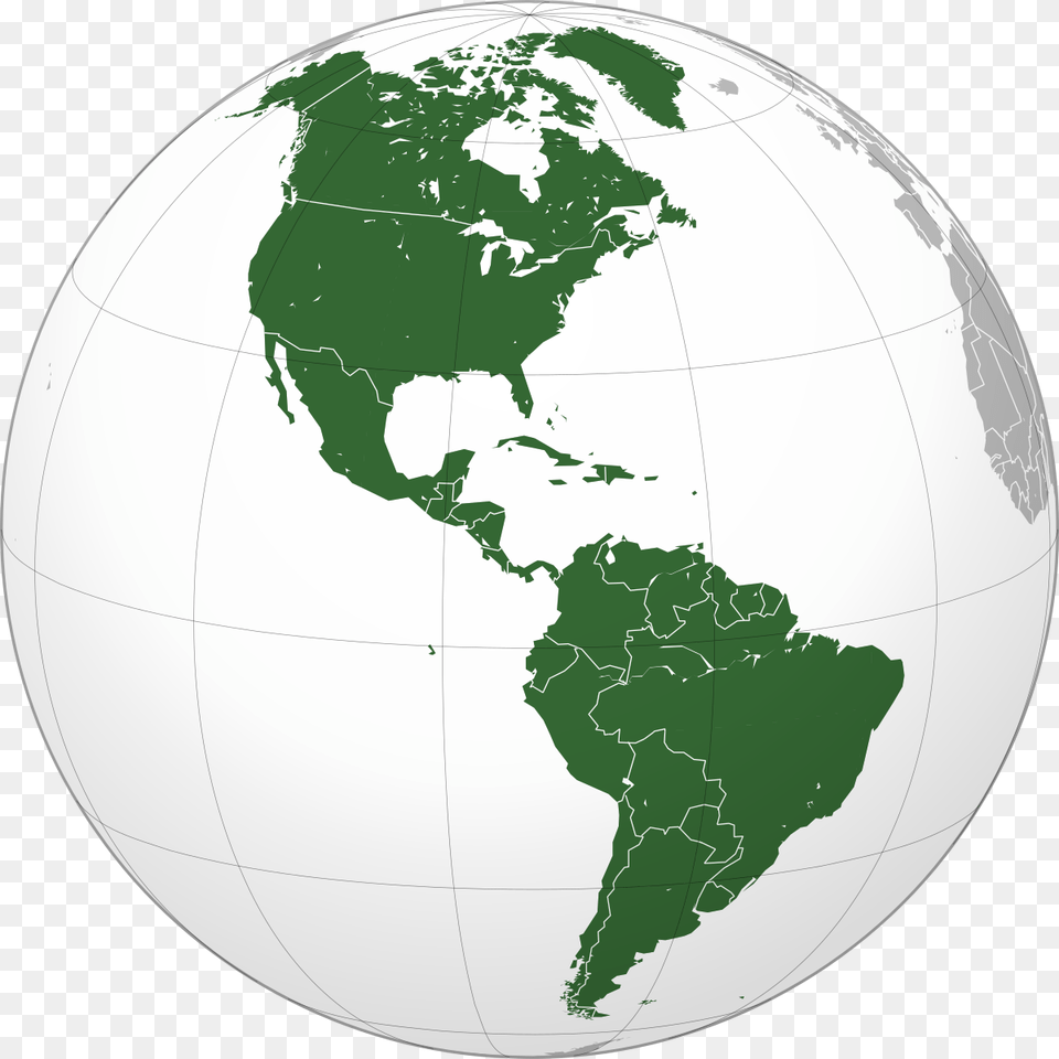 Americas Orthographic Projection, Astronomy, Outer Space, Planet, Globe Png Image