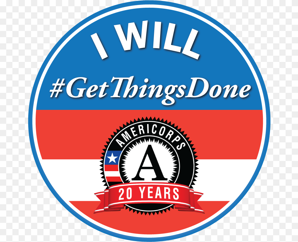 Americorps Getting Things Done For America, Logo, Badge, Symbol, Disk Free Png