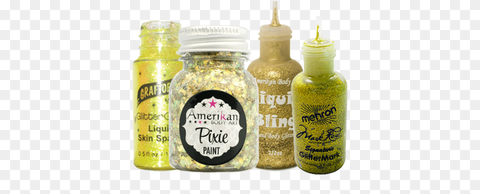 Amerikan Body Art Lucky Star Pixie Paint Glitter Gel, Jar, Bottle, Shaker, Food Png