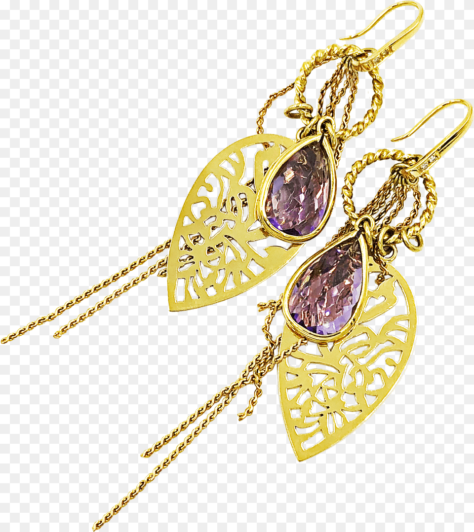 Amethyst, Accessories, Earring, Jewelry, Gold Free Png