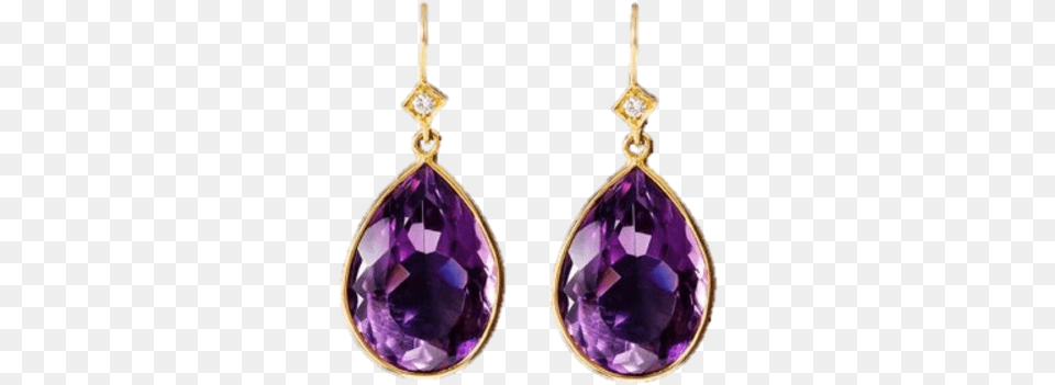 Amethyst Amp Diamond Earrings Earrings, Accessories, Earring, Jewelry, Gemstone Free Png Download