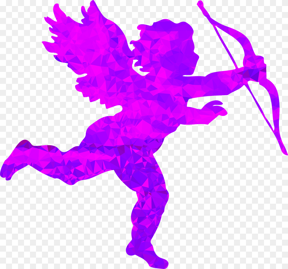 Amethyst Cupid Clip Arts Background Cupid, Baby, Person, Purple Free Png Download