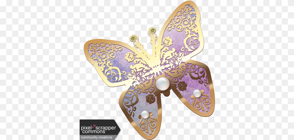 Amethyst Gold Butterfly Graphic Purple And Gold Butterfly, Accessories, Jewelry, Earring, Smoke Pipe Png