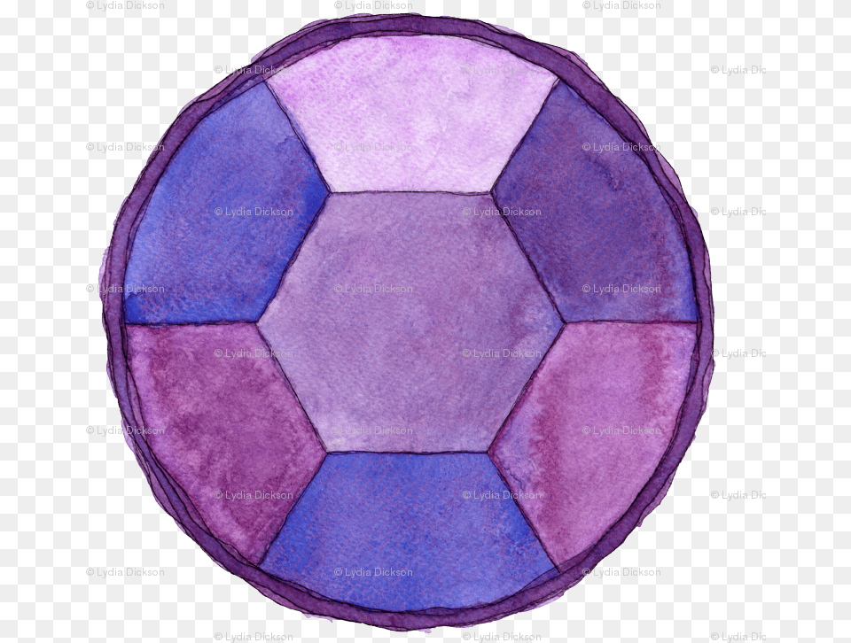 Amethyst Watercolor Gems Circle, Sport, Sphere, Ball, Football Free Png