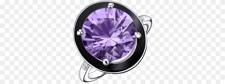 Amethyst White Diamond Engagement Ring, Accessories, Gemstone, Jewelry, Ornament Free Png Download