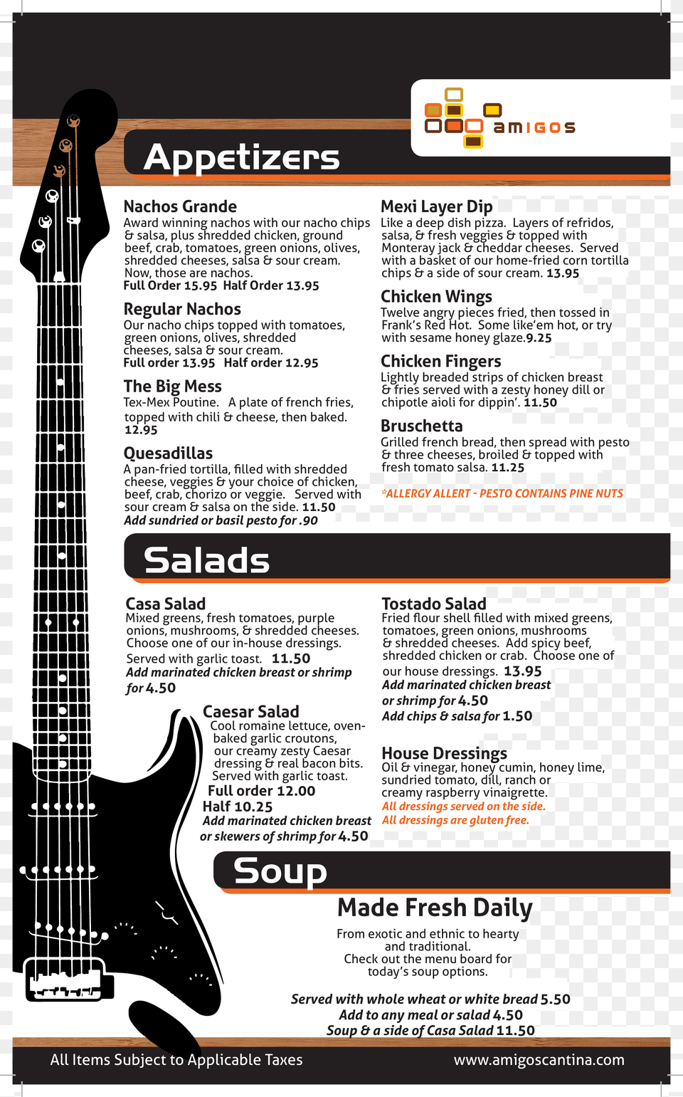 Amigos Cantina Broadway Menu Amigos Grill Amritsar Menu, Guitar, Musical Instrument, Bass Guitar, Advertisement Free Transparent Png