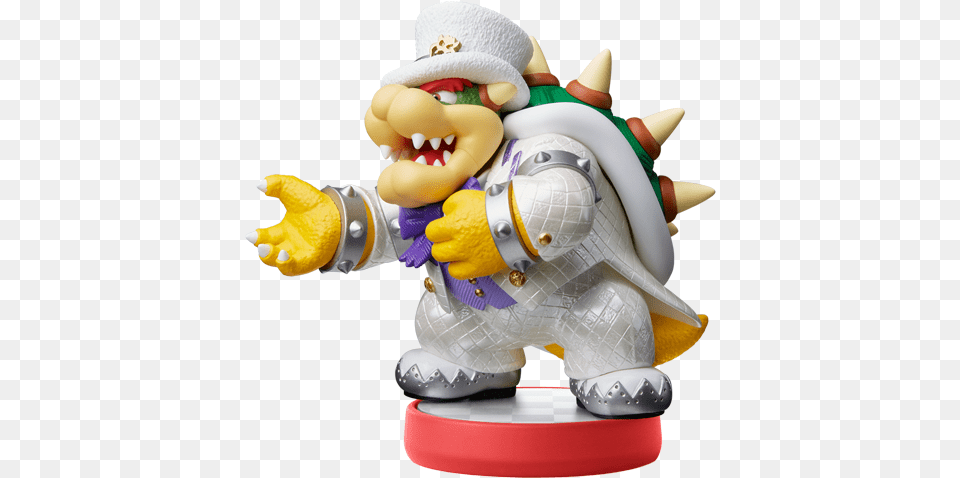 Amiibo Bowser Wedding Outfit Super Mario Odyssey Super Mario Odyssey Bowser Amiibo, Figurine Png Image