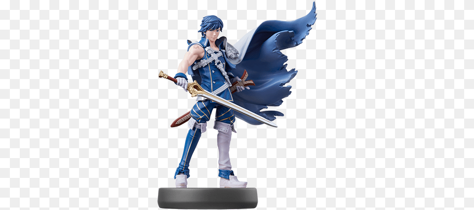 Amiibo Wave Includes Chrom Simon And Incineroar Fire Emblem Chrom Amiibo, Sword, Weapon, Figurine, Person Png