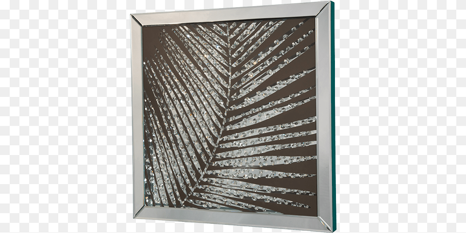 Amini Mirror Framed Wall Decor Wcrystal Accented Leaves Picture Frame, Chandelier, Lamp, Aluminium, Blackboard Free Transparent Png