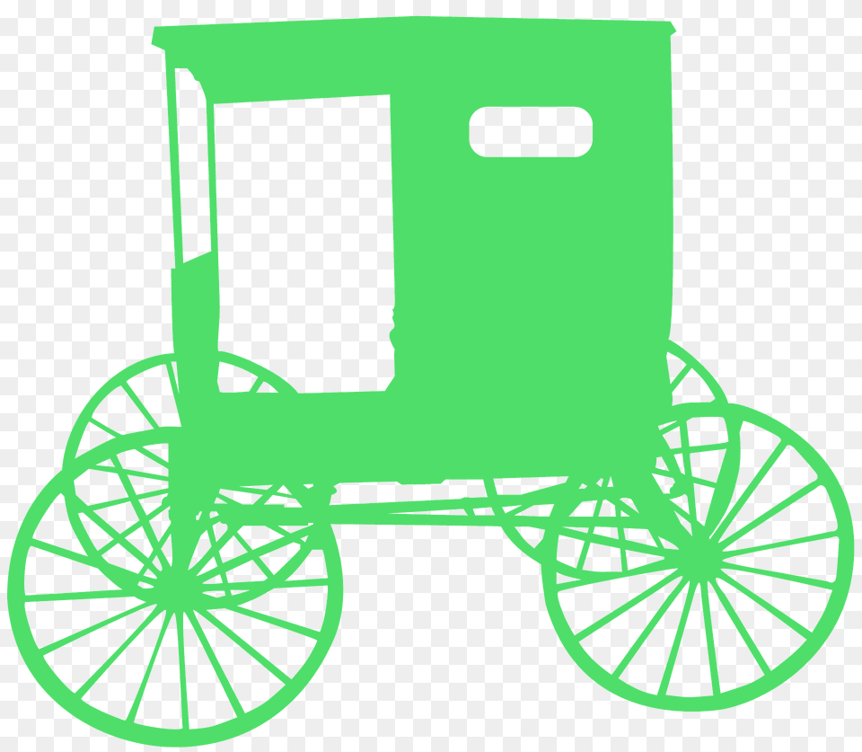 Amish Buggy Silhouette, Carriage, Transportation, Vehicle, Machine Png Image