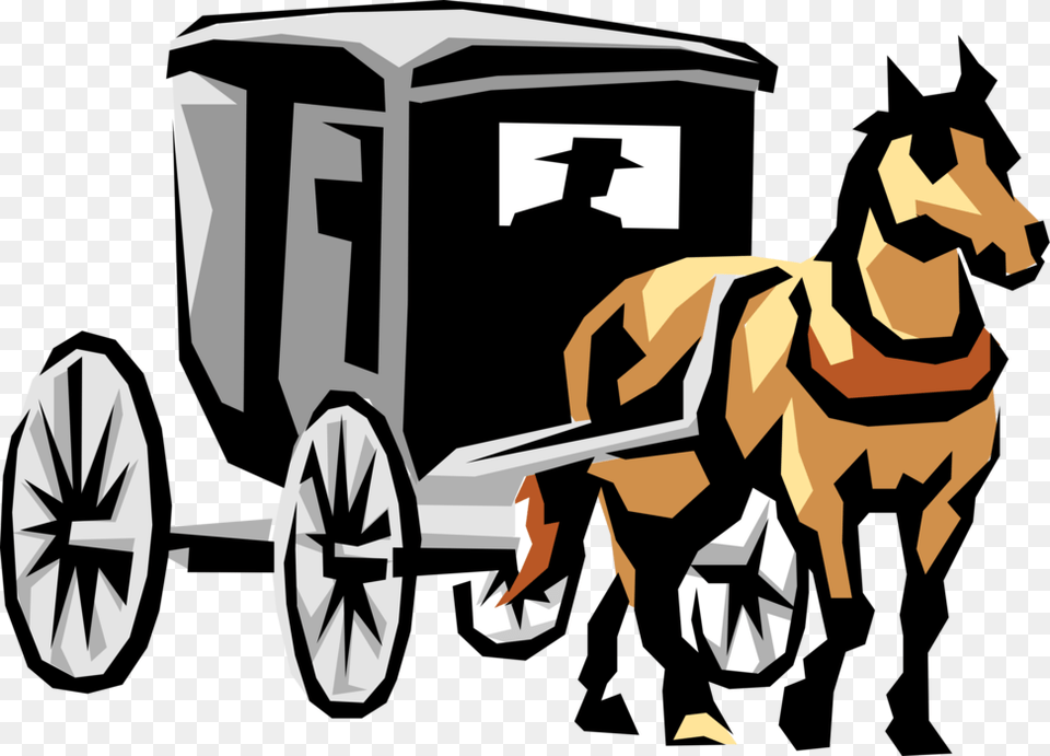 Amish Horse Drawn Carriage, Transportation, Vehicle, Wagon Free Transparent Png