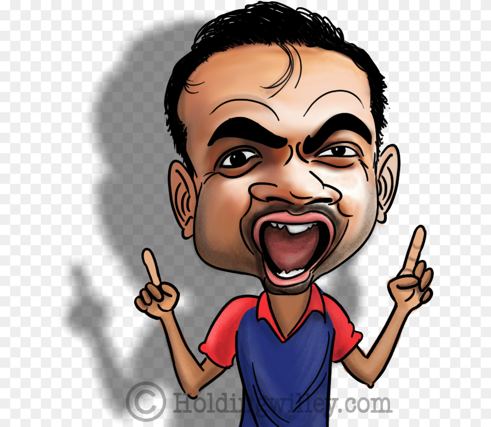 Amit Mishra India Cricket Ipl Cartoon, Hand, Body Part, Portrait, Face Free Png