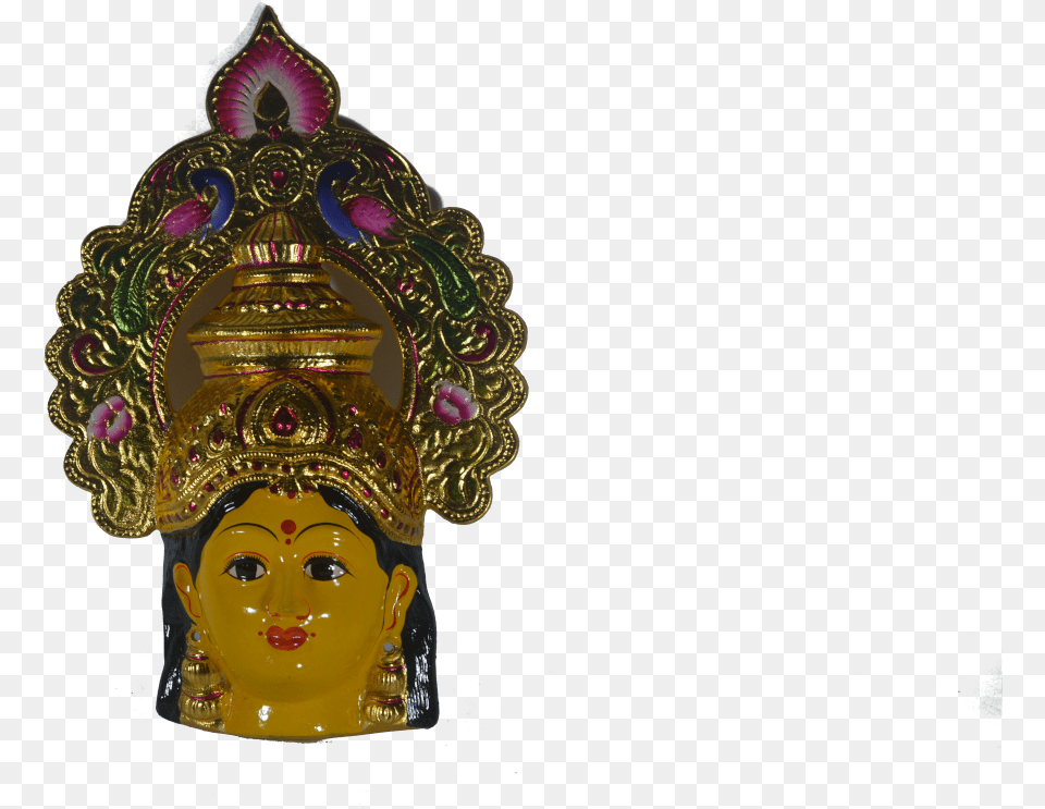 Amman Face With Arch Peacock Varalakshmi Vratam, Art, Prayer, Person, Head Png Image