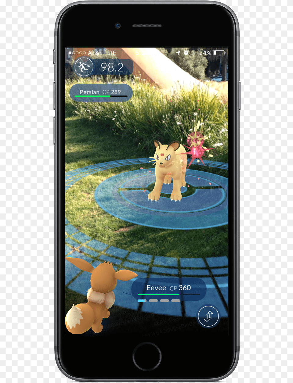 Among The Notable Enhancements Is An Updated Pokmon, Electronics, Grass, Phone, Plant Free Png Download