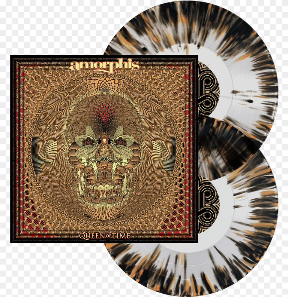 Amorphis Queen Of Time Clear Worange U0026 Black Splatter Amorphis Queen Of Time Splatter, Art, Saucer Png