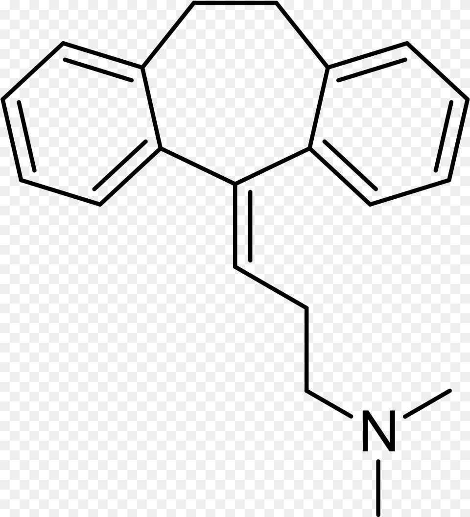 Amoxapine Structure, Gray Png