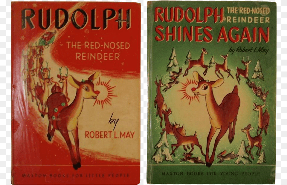 Amp 1954 Rudolph The Red Nosed Reindeer Books By Rudolph The Red Nosed Reindeer By Robert L May, Animal, Publication, Mammal, Deer Free Transparent Png