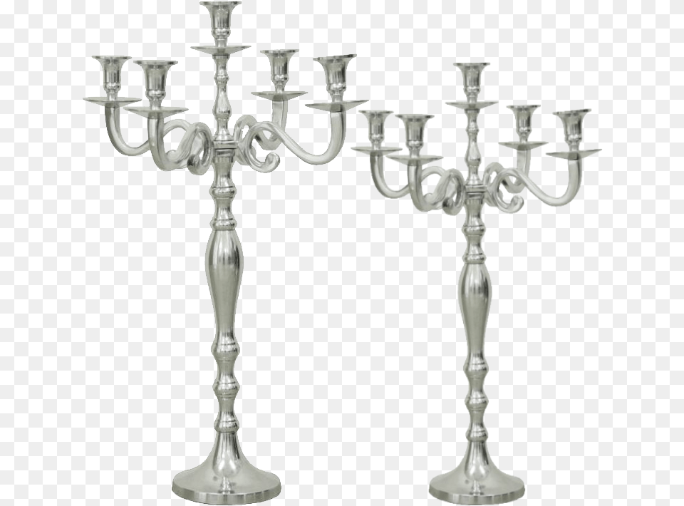 Amp 95cm Silver Candelabra Silver Candelabras, Candle, Candlestick, Chandelier, Lamp Free Png