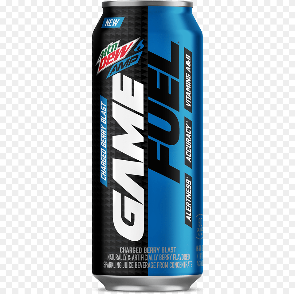 Amp Game Fuel Charged Mtn Dew Amp Game Fuel, Can, Tin, Alcohol, Beer Free Transparent Png