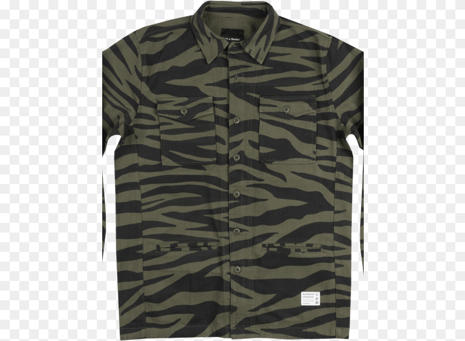 Amp Shorties Bravo Tiger Camo Jacket Mens Fashion Active Shirt, Clothing, Military, Military Uniform, Camouflage Free Transparent Png