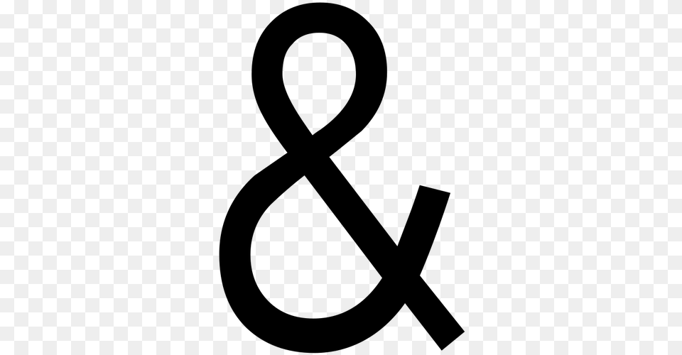 Ampersand Clipart Black And White, Gray Png Image