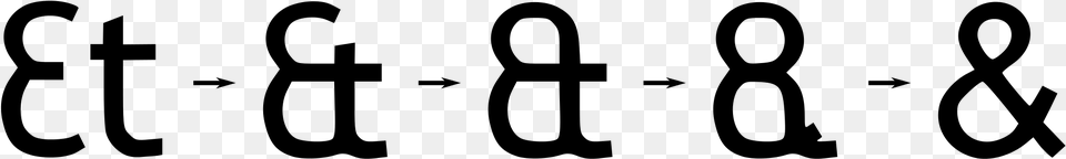 Ampersand Evolution, Gray Free Transparent Png