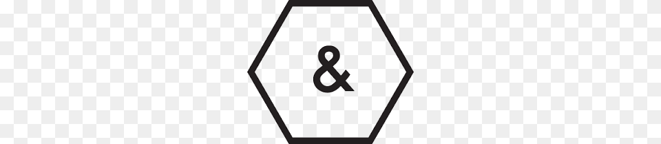 Ampersand In Hexagon, Sign, Symbol, Road Sign Png Image