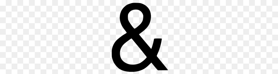 Ampersand Symbol Image, Gray Free Png