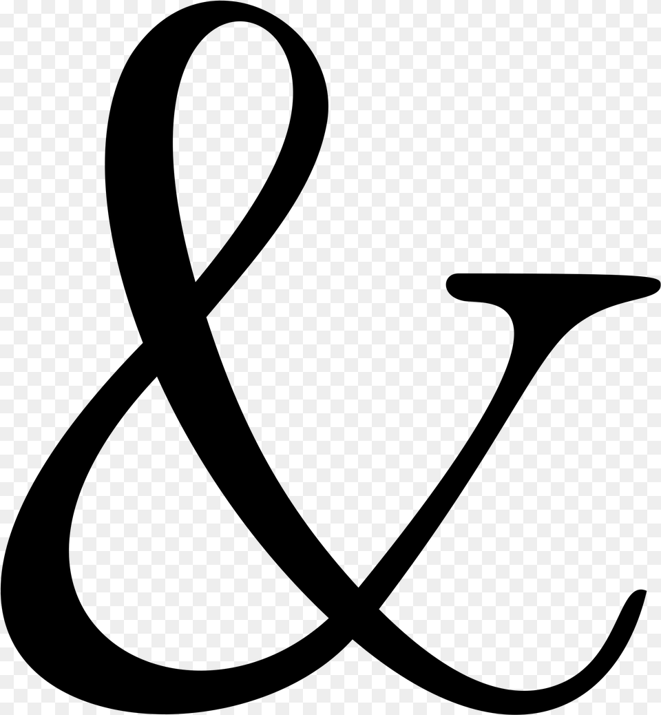 Ampersand Wiktionary Symbol Wikipedia Character Ampersand Clipart No Background, Gray Free Png Download