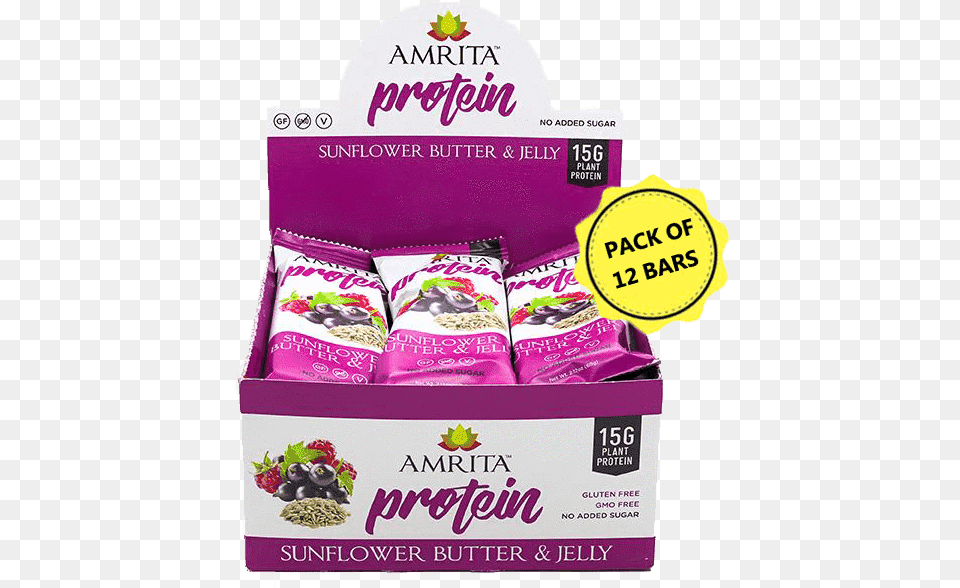 Amrita High Protein Sunflower Butter And Jelly Bars Protein Bar Free Png