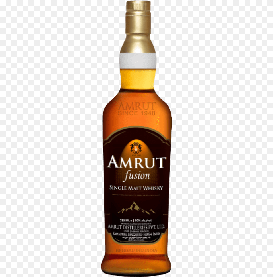 Amrut Fusion Single Malt Whisky, Alcohol, Beverage, Liquor, Beer Free Transparent Png
