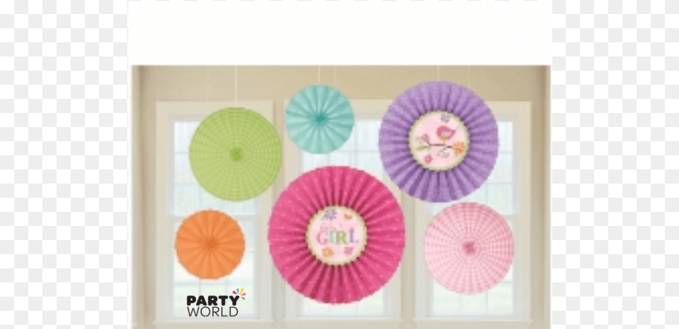 Amscan Tweet Baby Girl Paper Fan Decorations, Cushion, Home Decor, Clothing, Hat Png Image