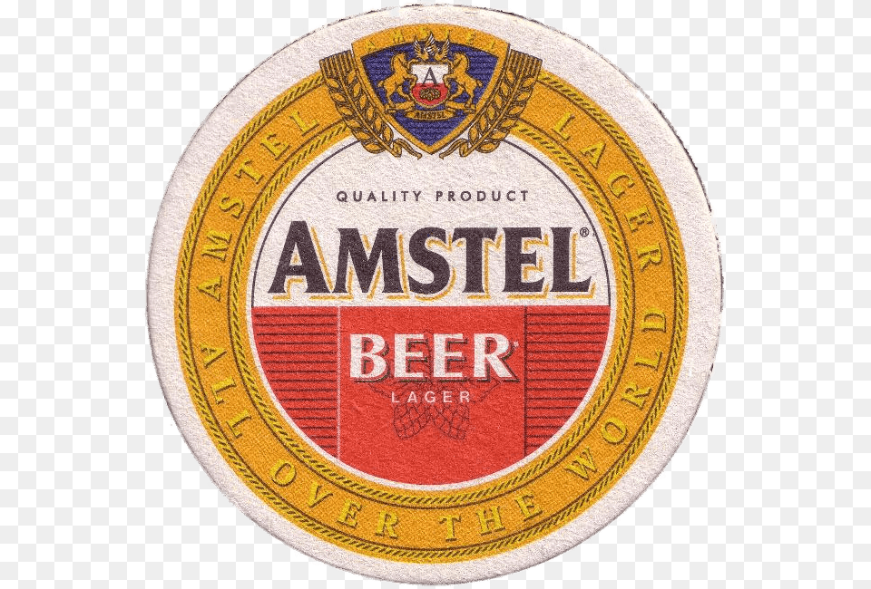 Amstel Beer Coaster, Badge, Logo, Symbol, Alcohol Png Image