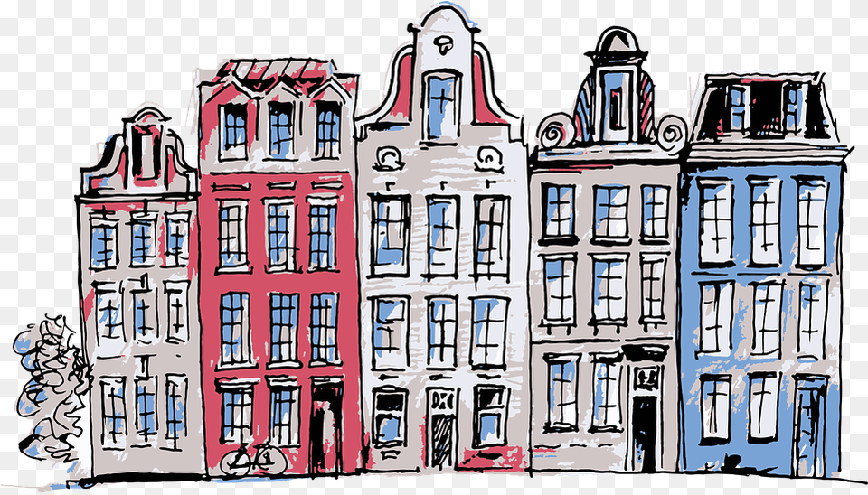 Amsterdam Netherlands Houses Amsterdam, Urban, Art, City, Neighborhood Png