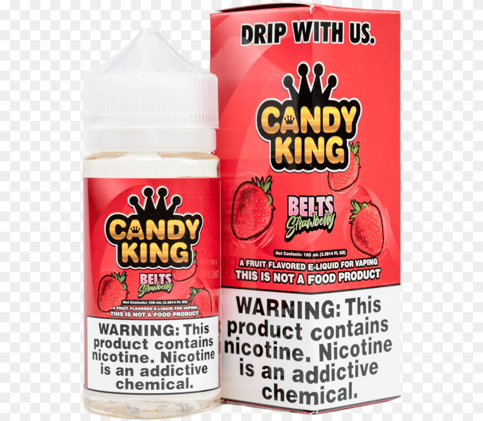 Amsterdam Smoke And Vape Store Candy King On Salt Strawberry Belts, Alcohol, Beer, Beverage, Can Png Image