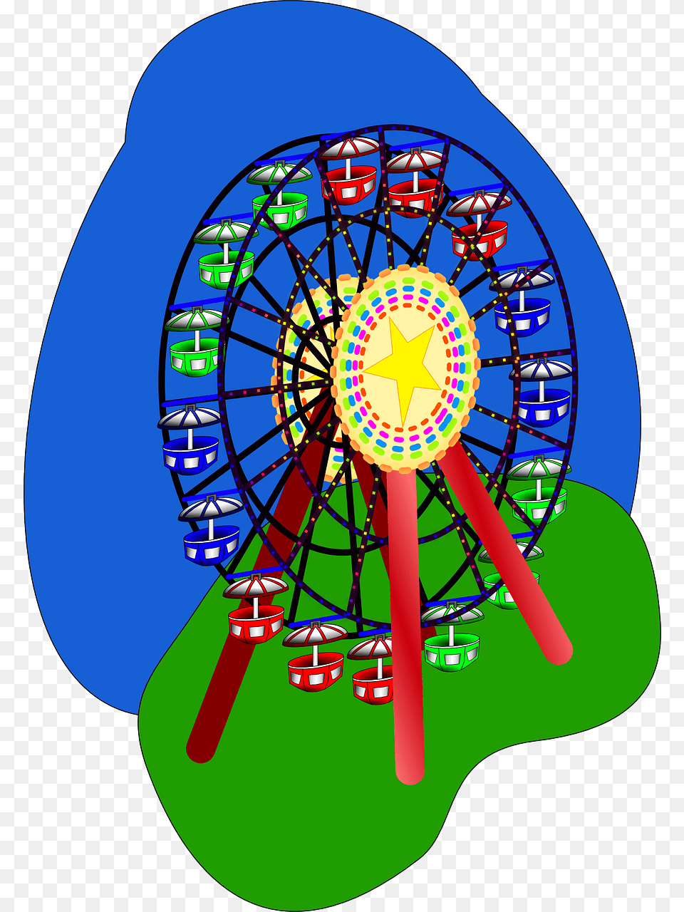 Amusement Clipart Big Wheel, Fun, Chandelier, Lamp, Amusement Park Free Png Download
