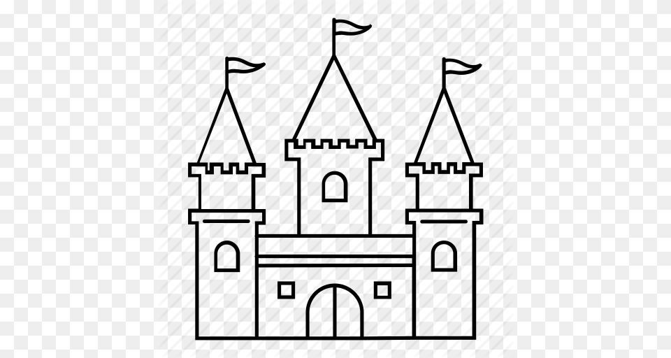 Amusement Park Castle Disney Theme Park Icon, Bottle, Cabinet, Furniture Png Image