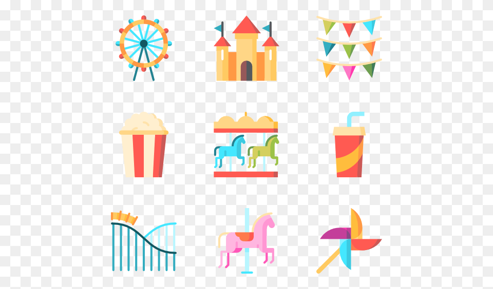 Amusement Park Elements Icons, Cream, Dessert, Food, Ice Cream Png