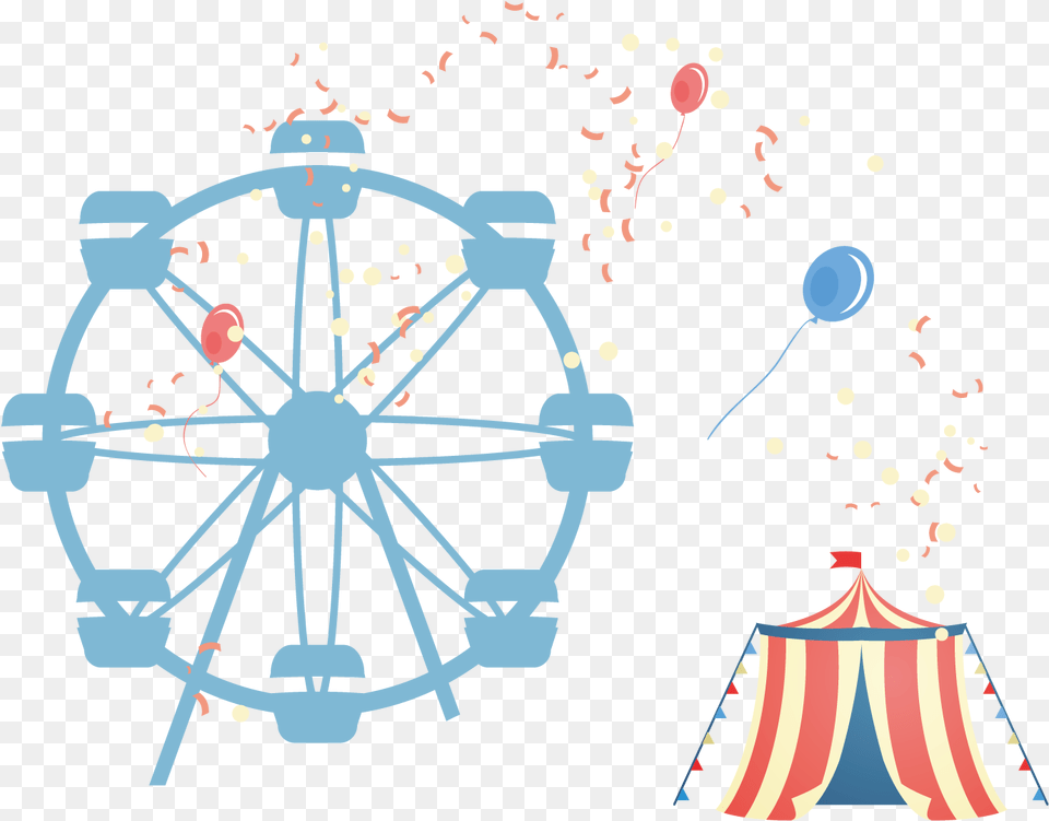 Amusement Park Euclidean Vector Roller Coaster Ferris Ferris Wheel, Fun, Amusement Park, Person, Ferris Wheel Free Transparent Png