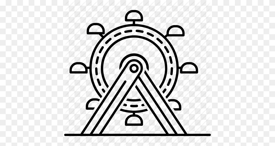 Amusement Park Ferris Ferris Wheel Wheel Icon, Machine, Spoke Free Transparent Png